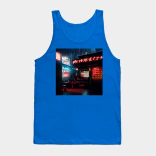 Cyberpunk Tokyo Ramen Shop Tank Top